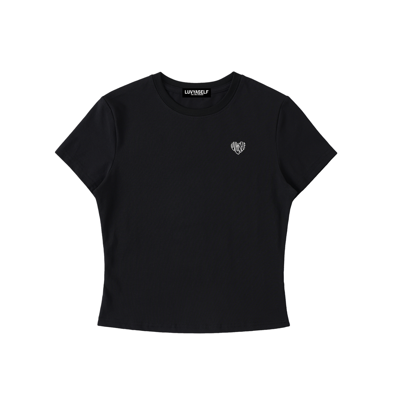 LUVYASELF Essential Bodycon Crewneck T-Shirt