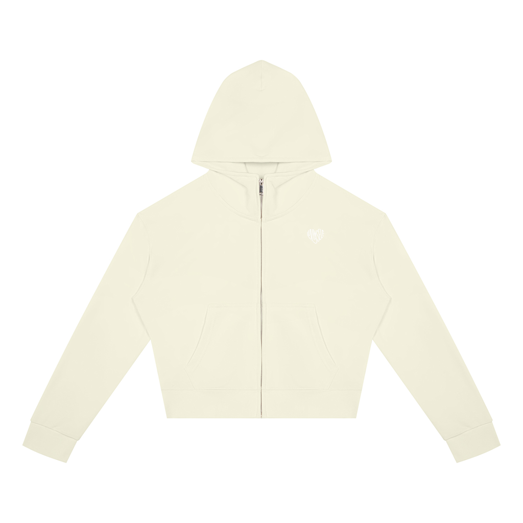 Women's Crop Full Zip Hoodie