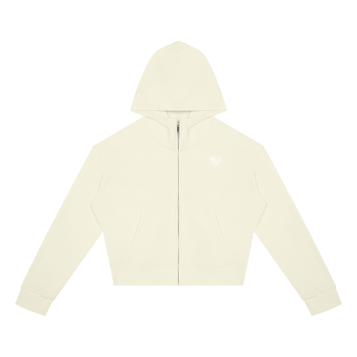 Women's Crop Full Zip Hoodie