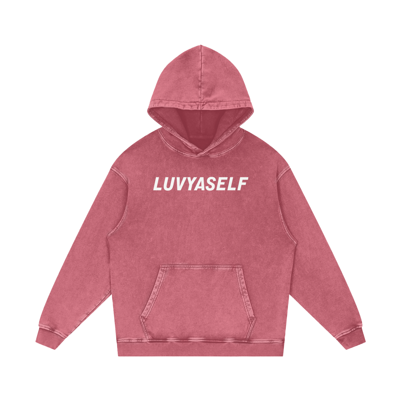 LUVYASELF Acid Wash Oversize Hoodie | 420 GSM Heavyweight cotton | Unisex Vintage Style