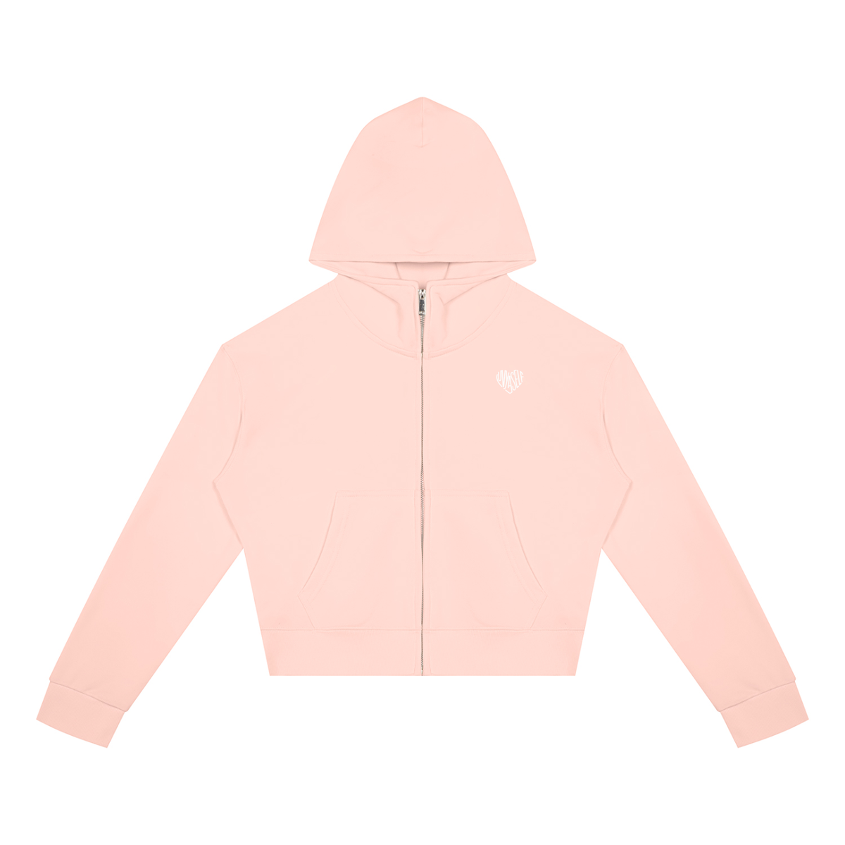 Women's Crop Full Zip Hoodie