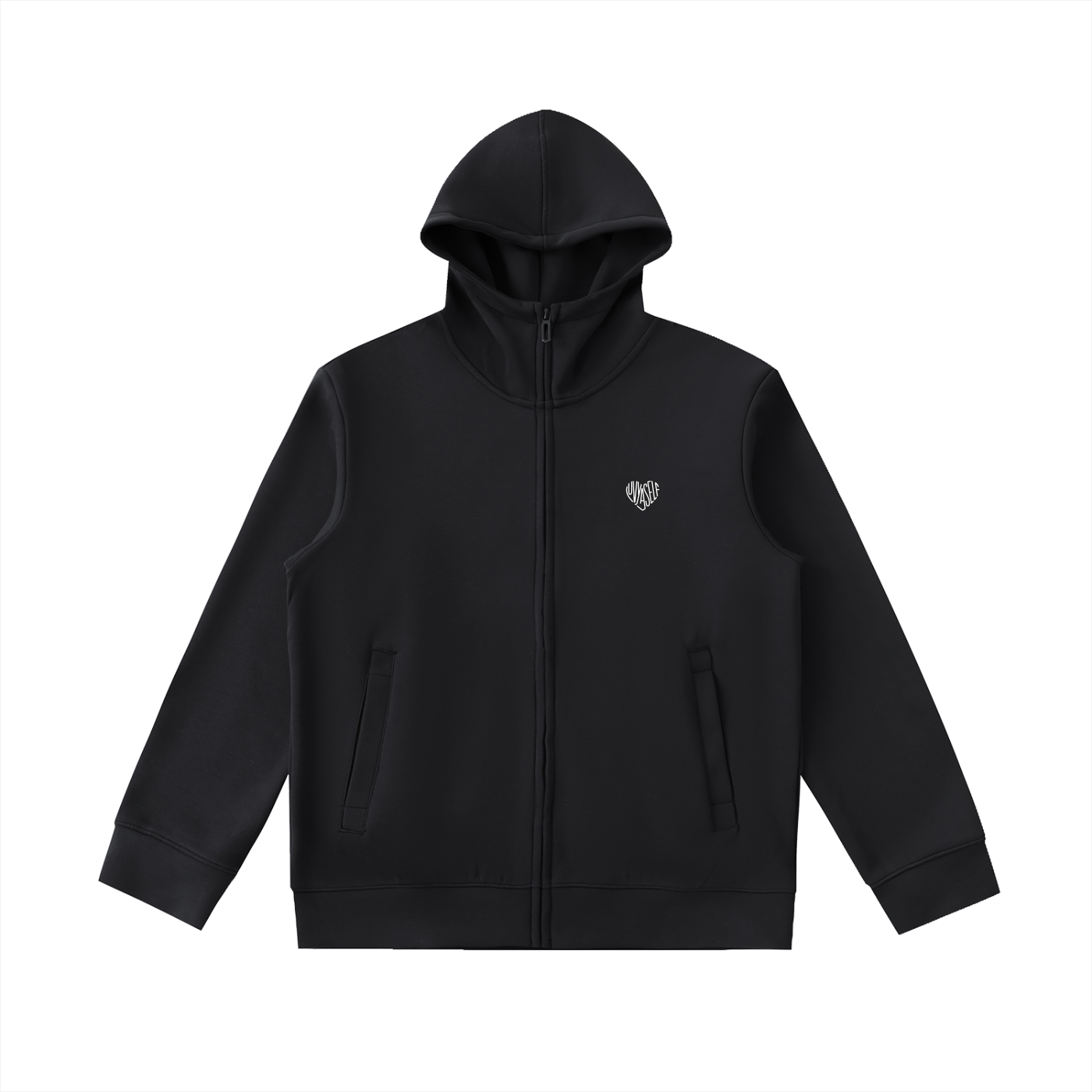 LUVYASELF Essential Heavyweight High Neck  Zip-Up Hoodie