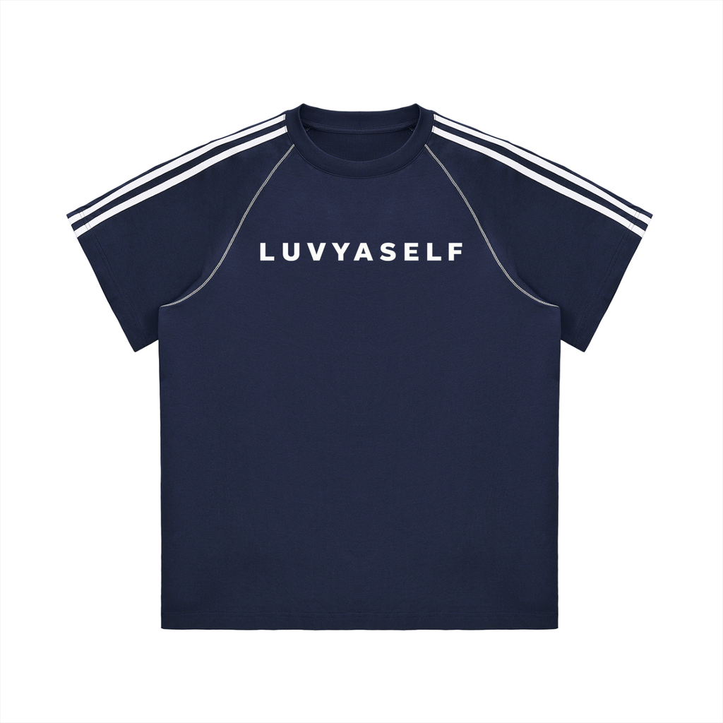 Striped Contrast Stitch T-Shirt
