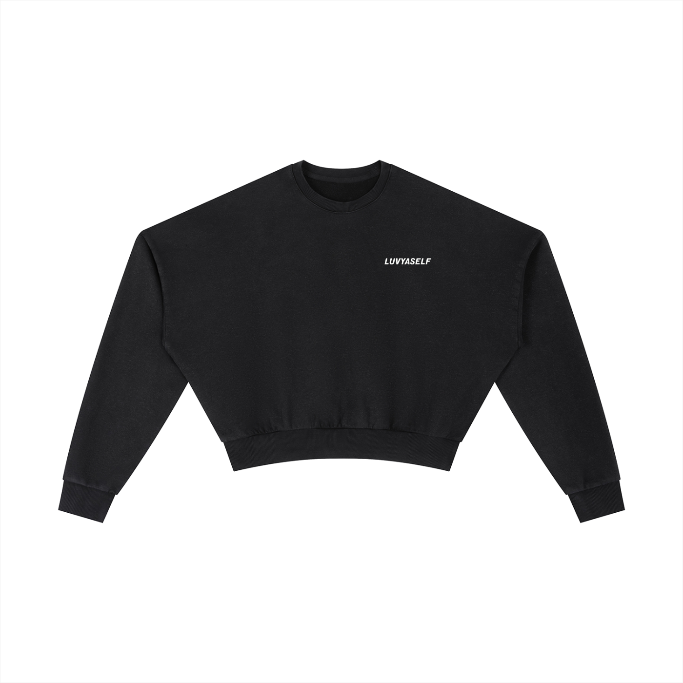 LUVYASELF Vintage Washed Cropped Sweatshirt