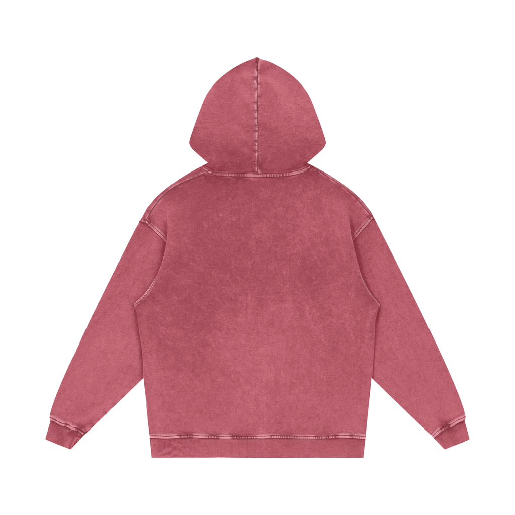 Uniform Snow Washed Loose Cotton Hoodie