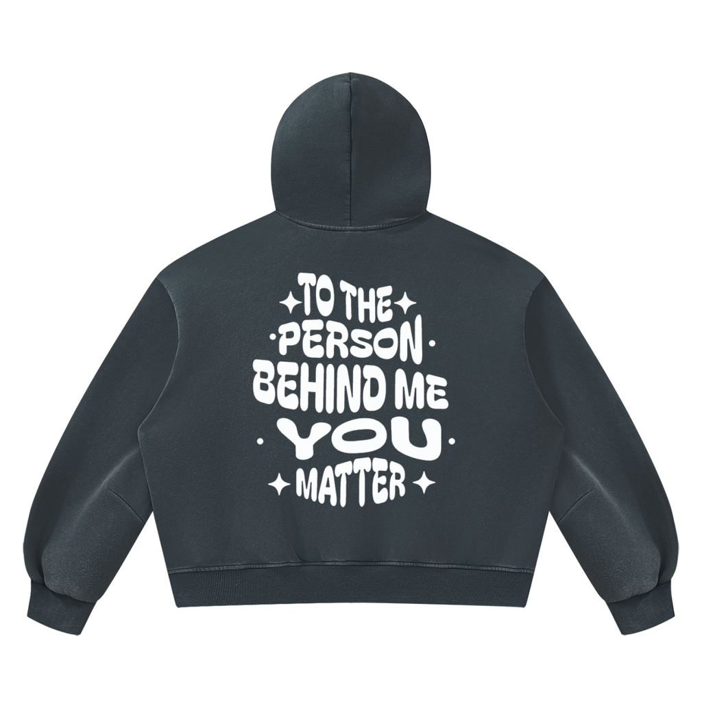 Unisex Vintage Wash Boxy Fleece Hoodie
