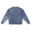 Uniform Snow Wash Oversized Crewneck Sweatshirt