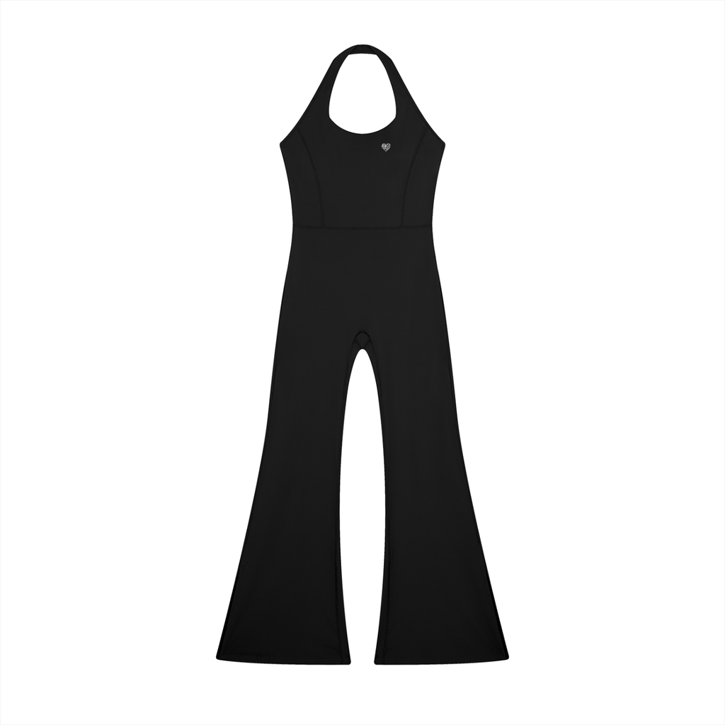 Uniform Halter Flared Jumpsuit