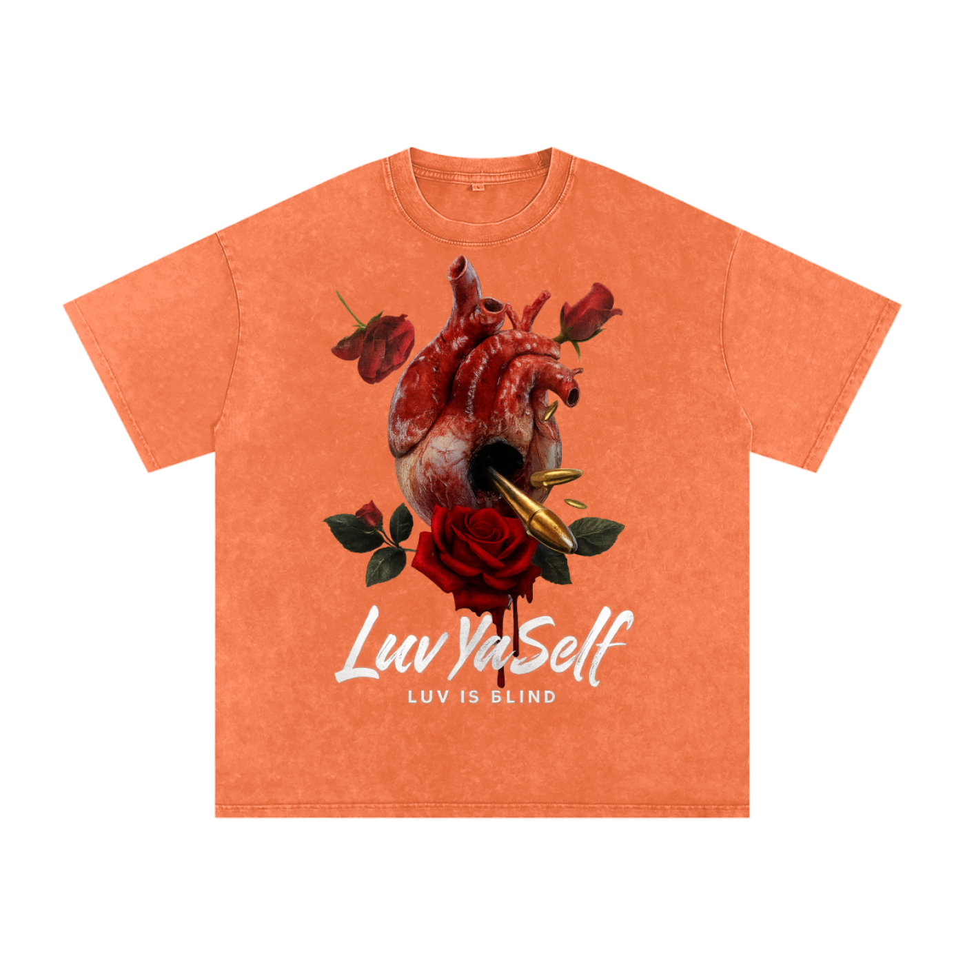LUVYASELF - LUV IS BLIND - Snow Washed Oversized Cotton T-Shirt