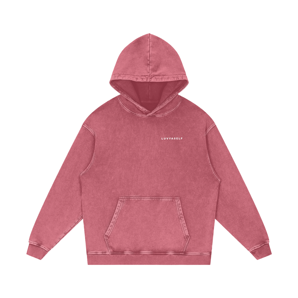 Uniform Snow Washed Loose Cotton Hoodie