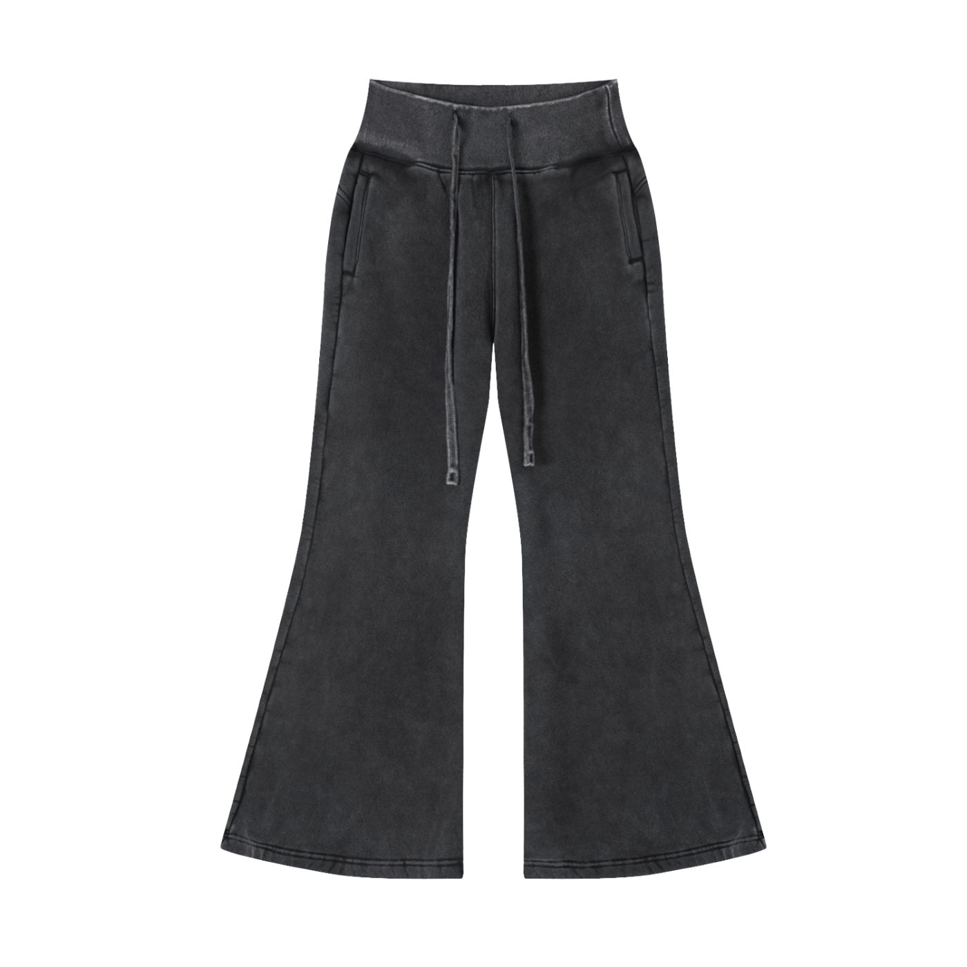 LUVYASELF - Vintage Washed Flared Fleece Pants