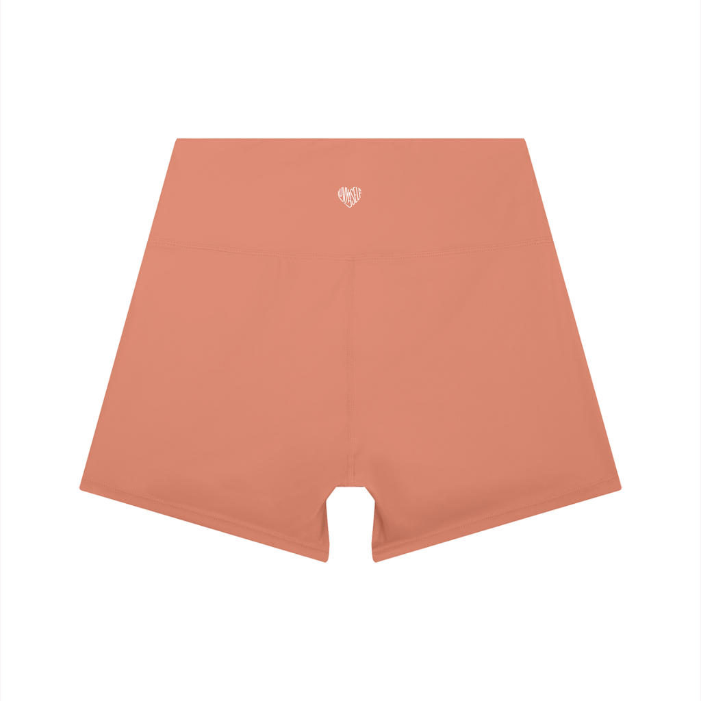Uniform High-Waist Color Block Yoga Shorts