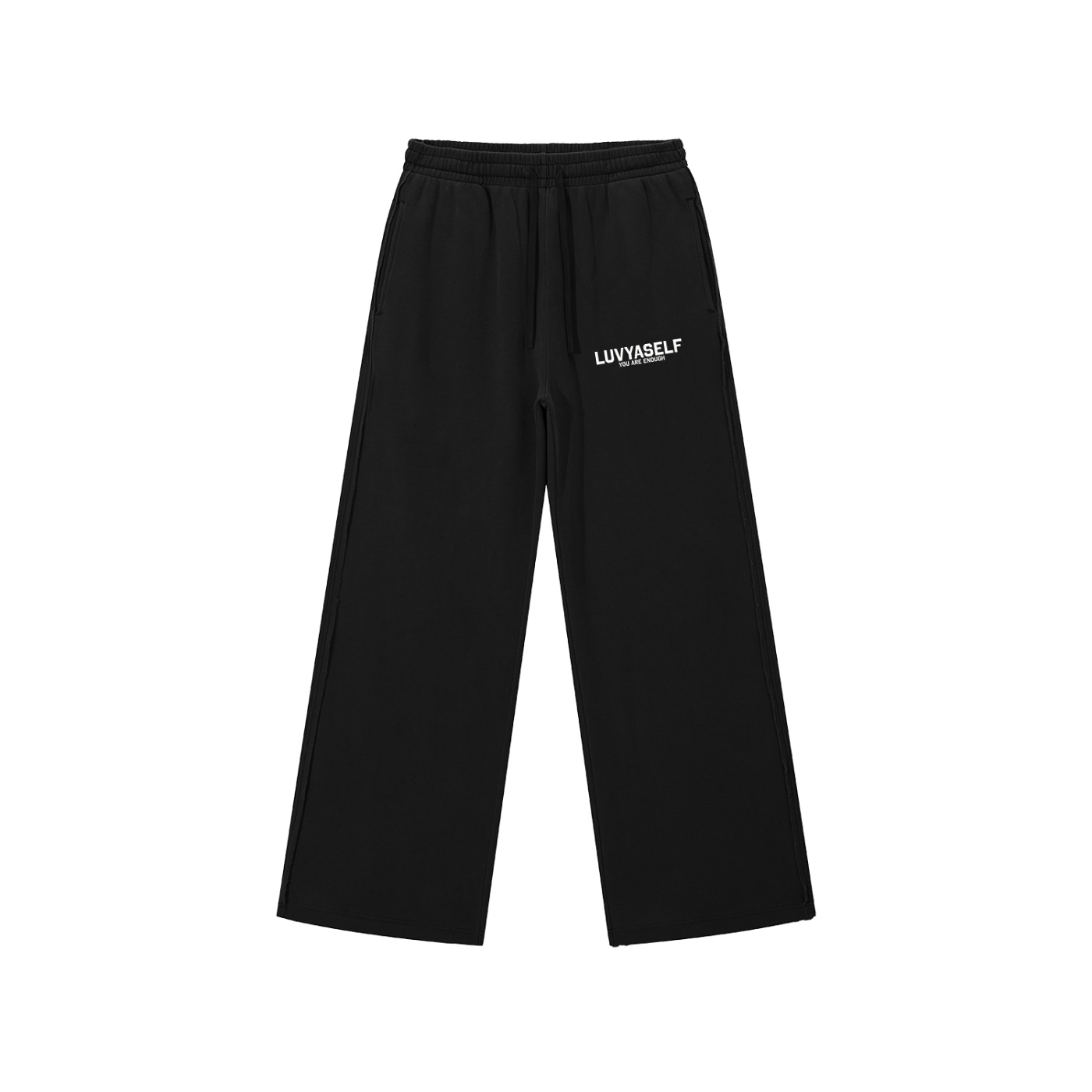 LUVYASELF - Snow Washed Raw Edge Sweatpants