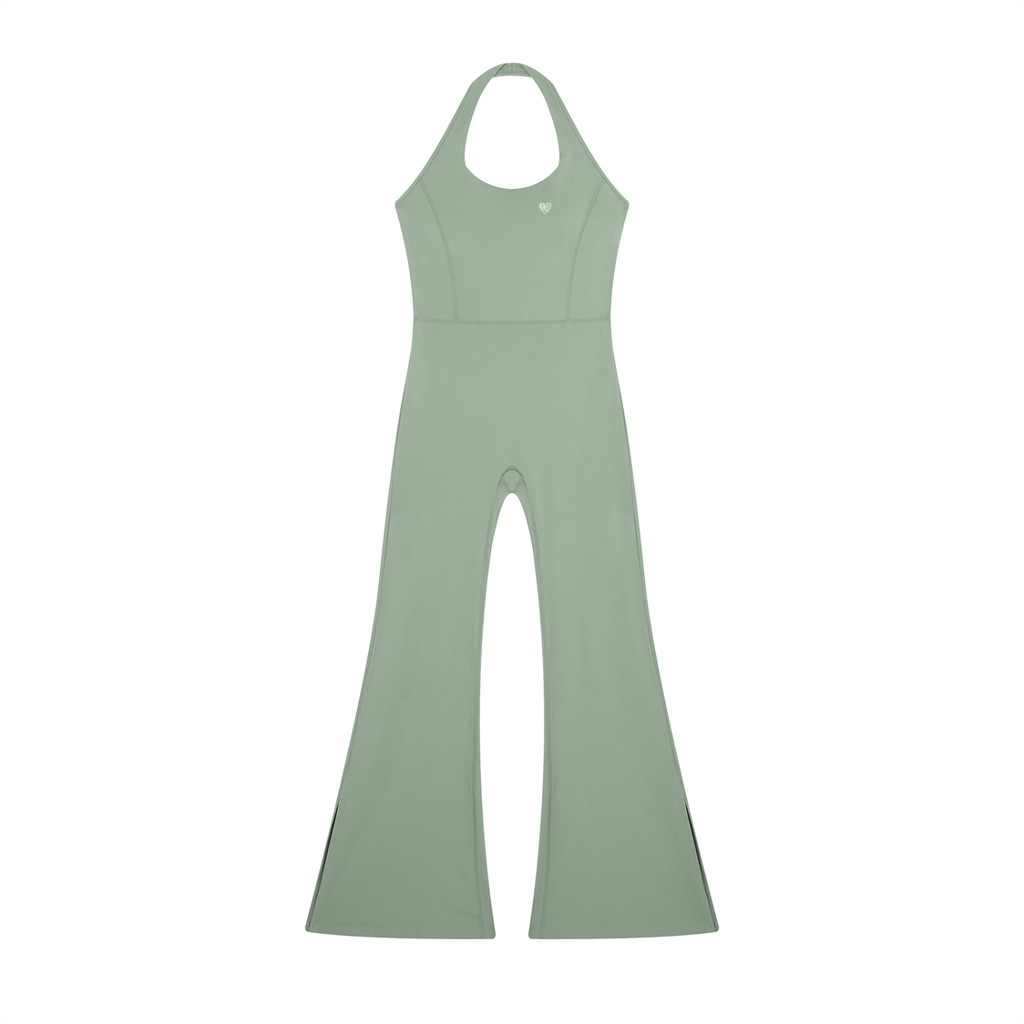 Uniform Halter Flared Jumpsuit