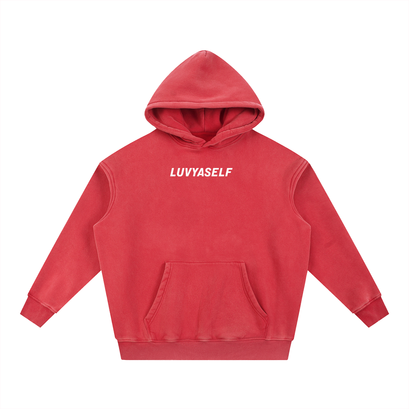 LUVYASELF - Snow Wash Fleece Oversize Hoodie
