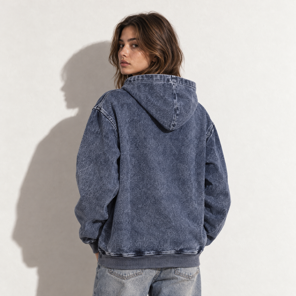 Oversized Snow Wash Hoodie