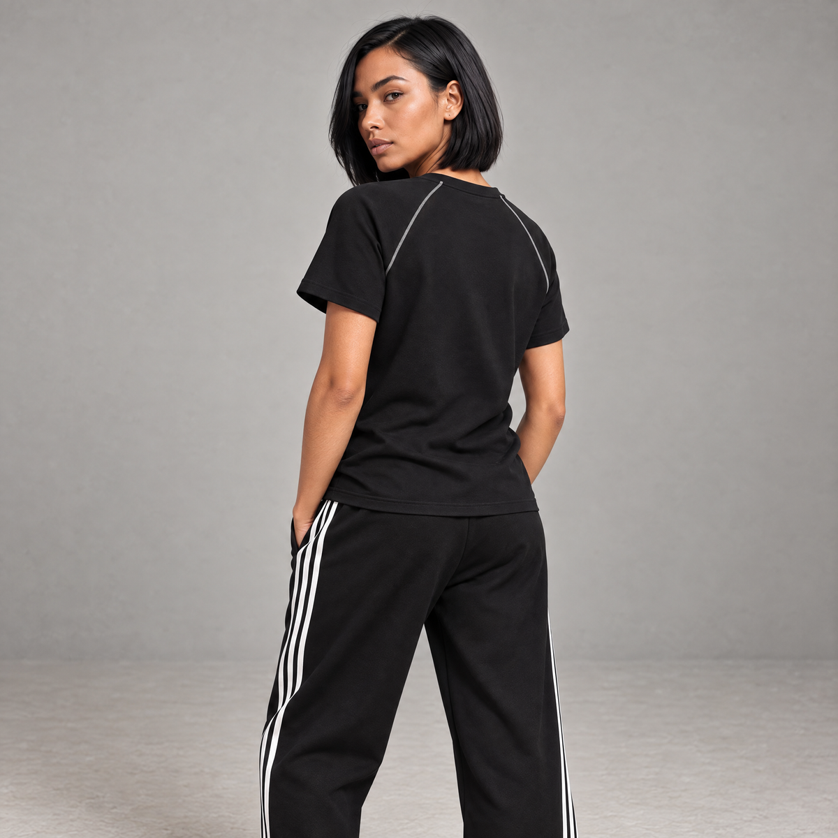Striped Contrast Stitch T-Shirt