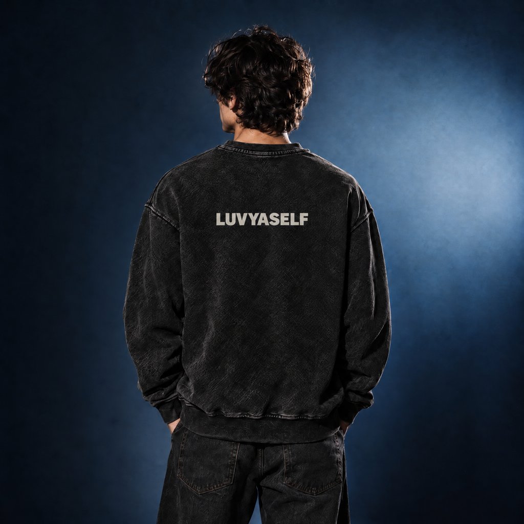 Uniform Sweatshirt — Faded Black, Back Print