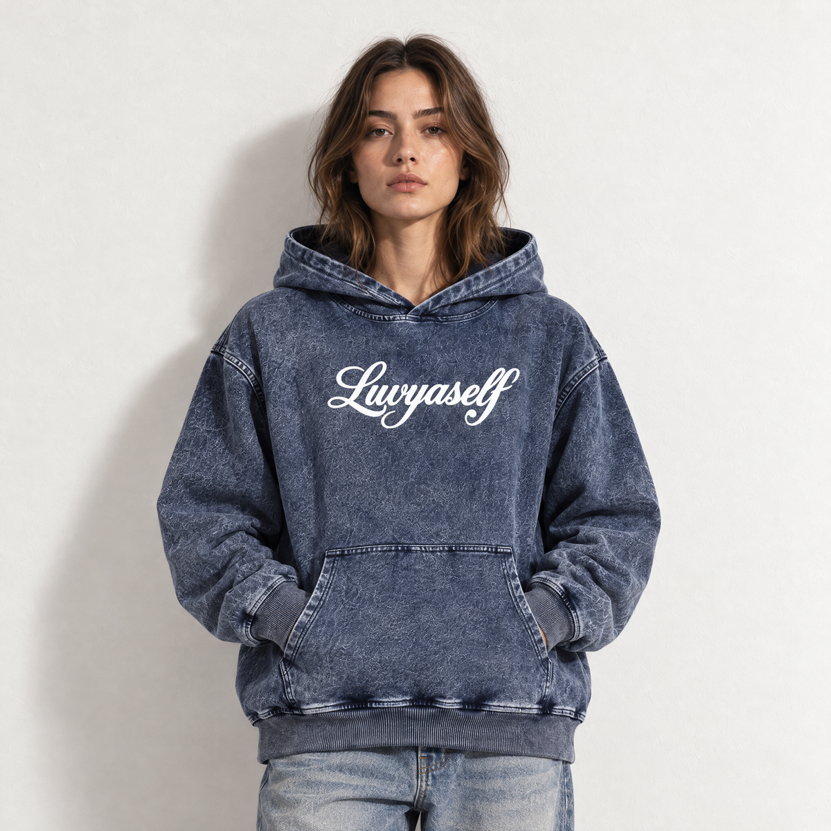 Oversized Snow Wash Hoodie