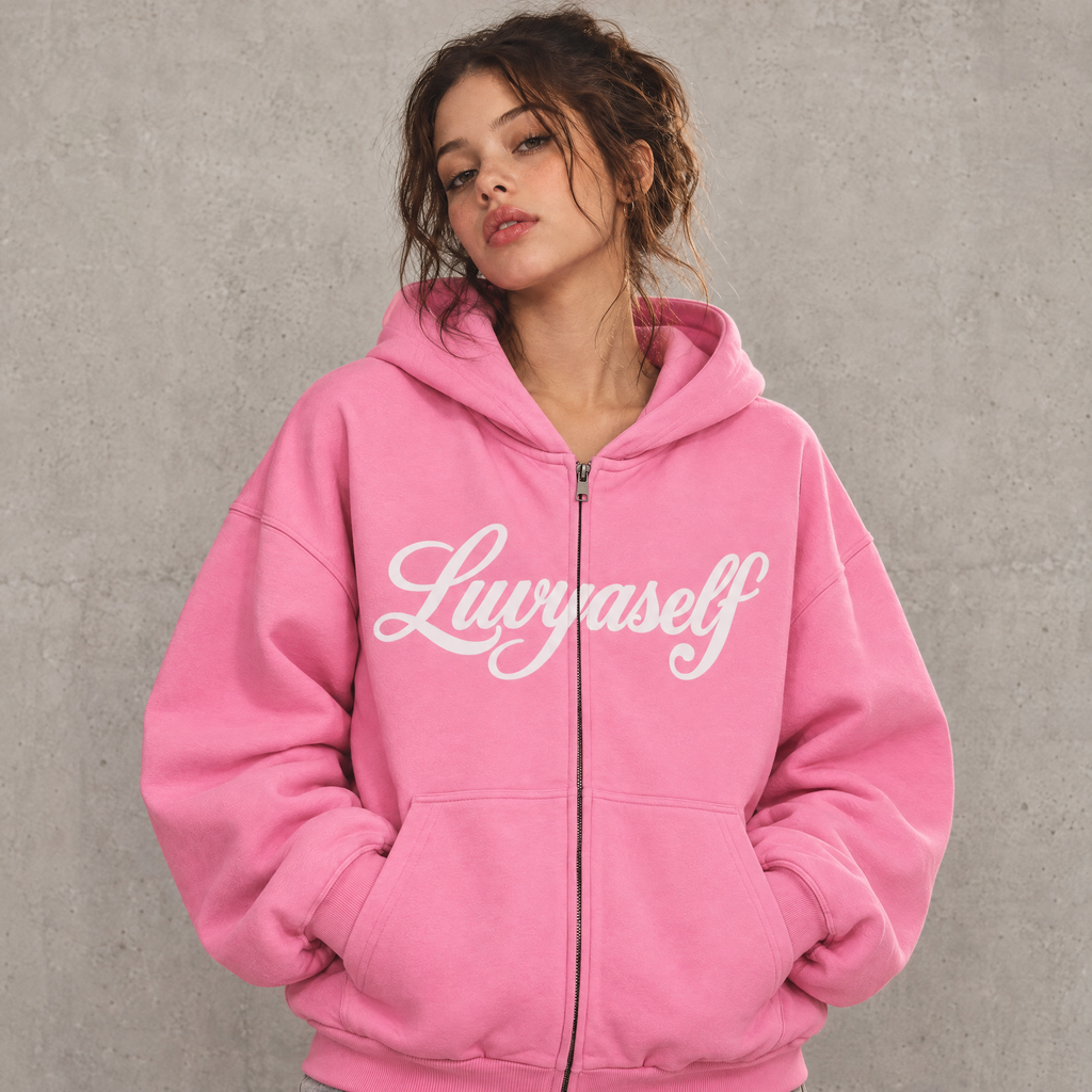 400GSM Unisex Heavyweight Tapered Full-Zip Balloon Hoodie