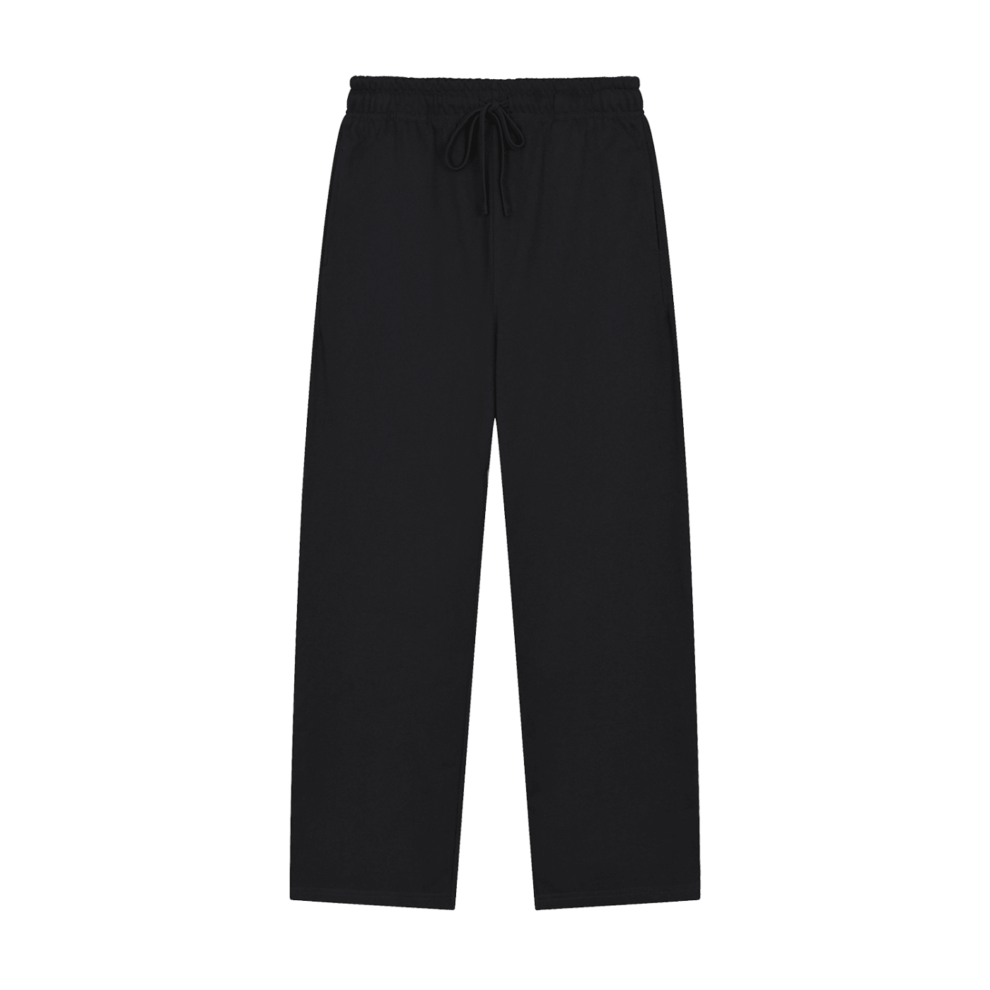 Solid Color Straight-Leg Sweatpants