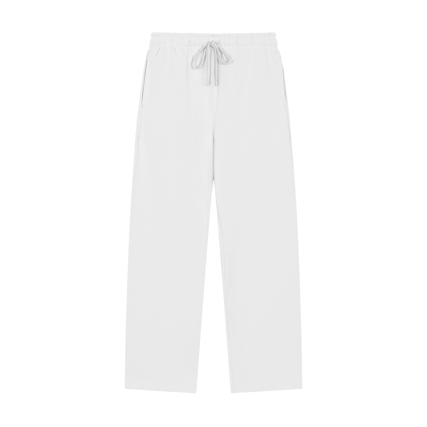 Solid Color Straight-Leg Sweatpants