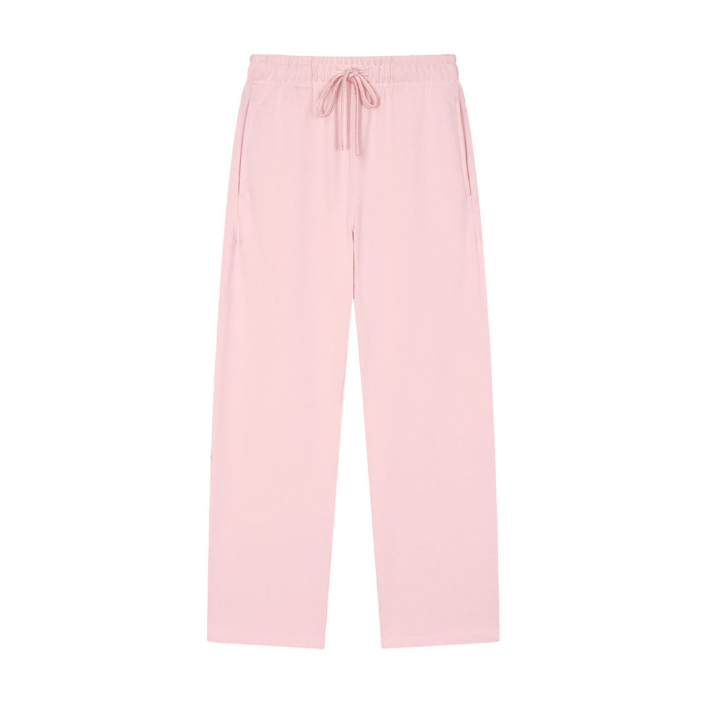 Solid Color Straight-Leg Sweatpants