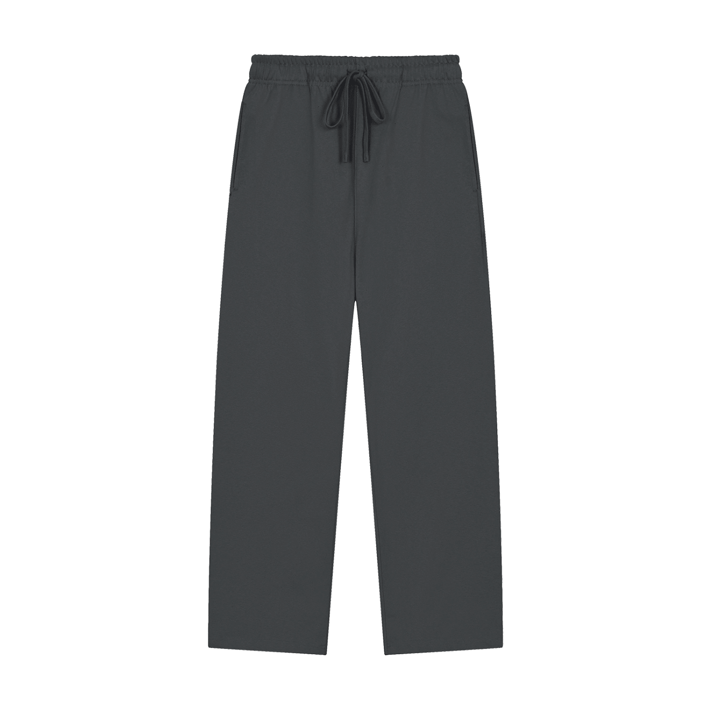Solid Color Straight-Leg Sweatpants