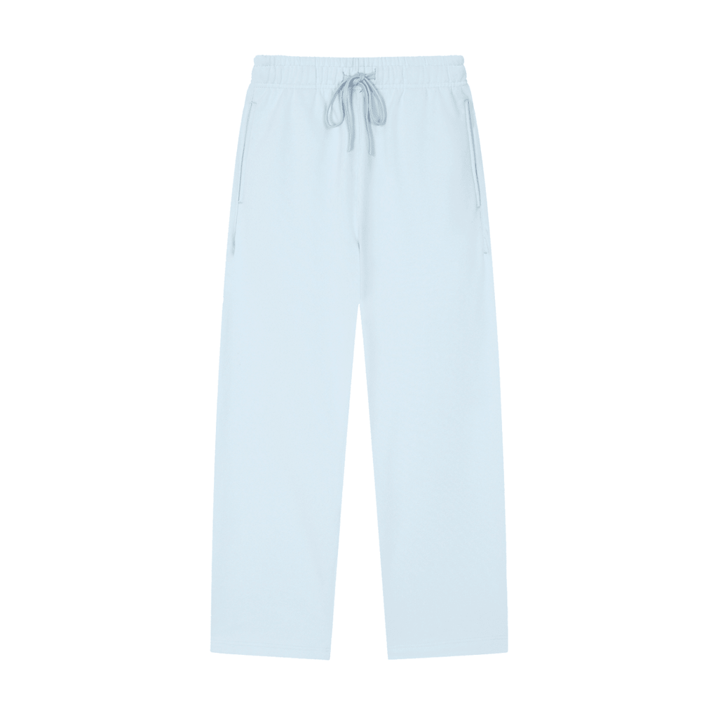 Solid Color Straight-Leg Sweatpants