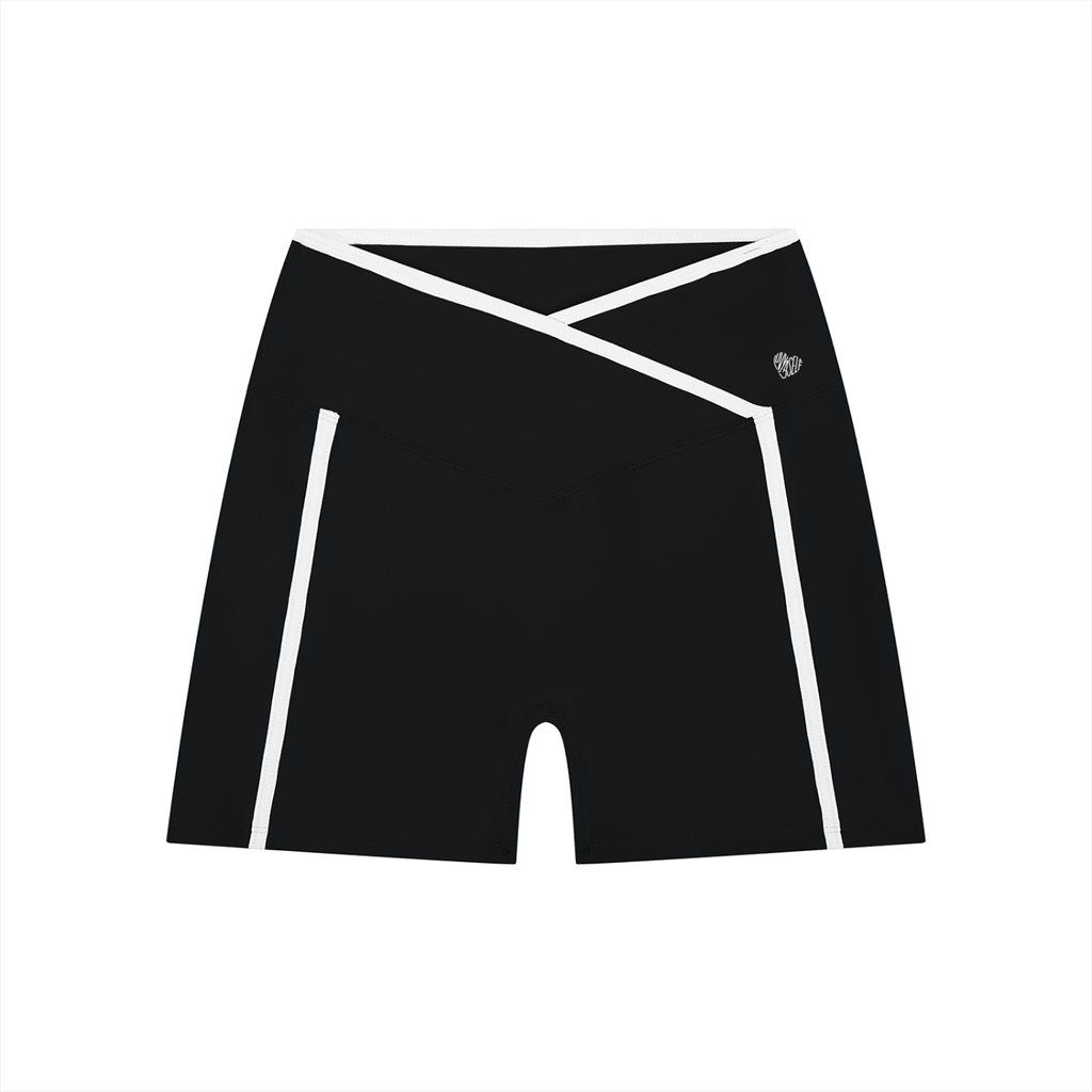 Uniform High Rise Color Block Yoga Shorts