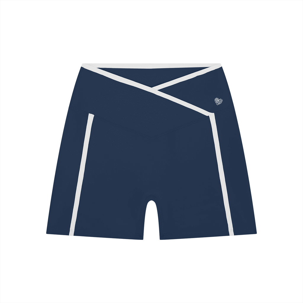 Uniform High Rise Color Block Yoga Shorts