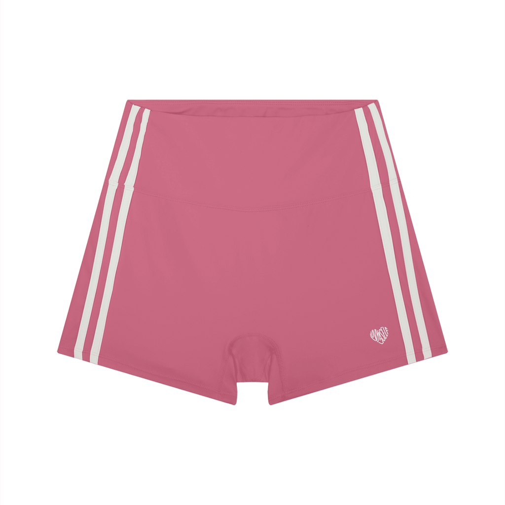 Uniform High-Waist Color Block Yoga Shorts