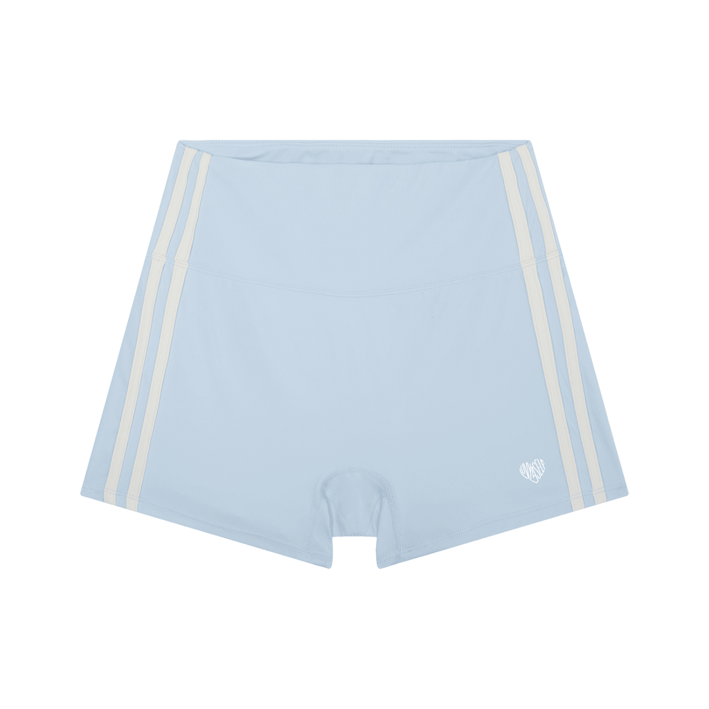 Uniform High-Waist Color Block Yoga Shorts