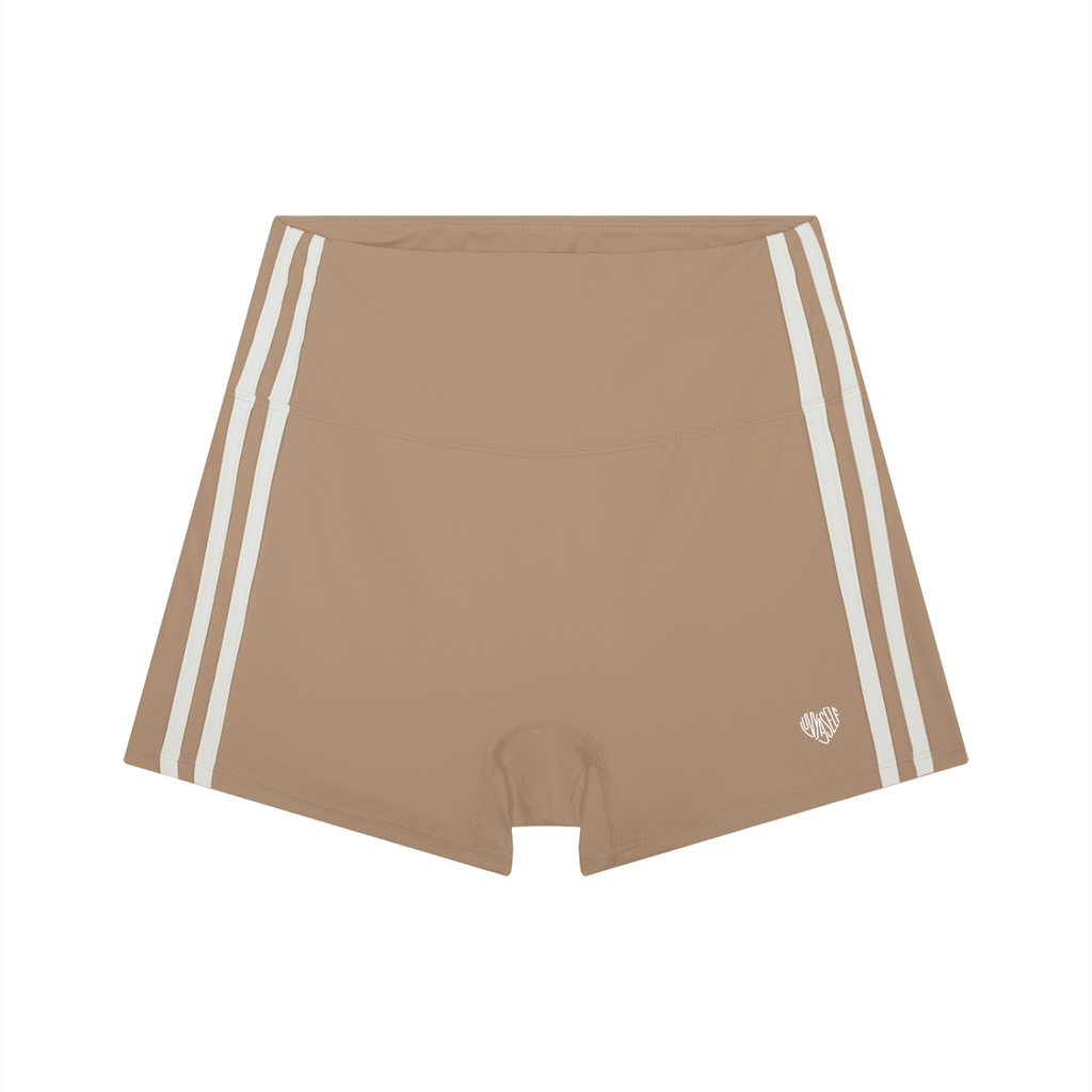 Uniform High-Waist Color Block Yoga Shorts