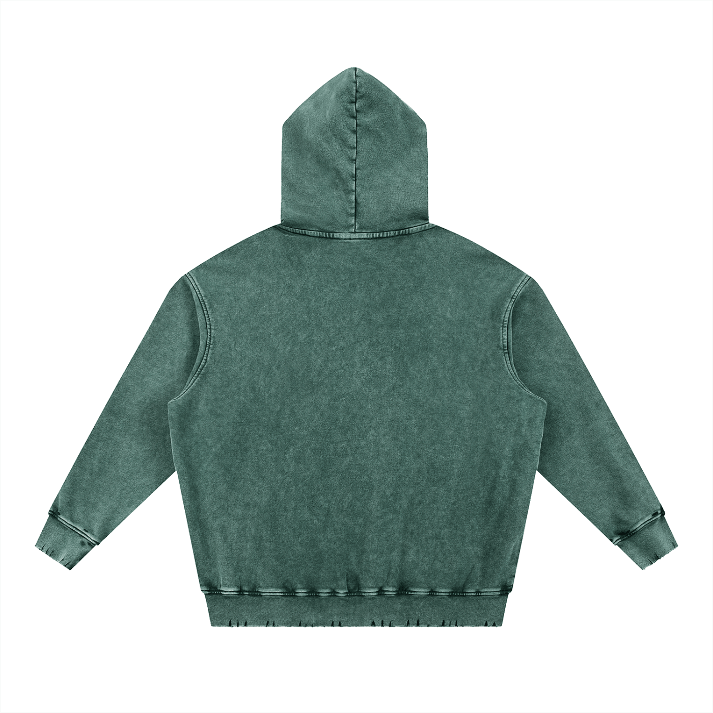 Uniform Snow Wash Hand-Frayed Heavyweight  Hoodie