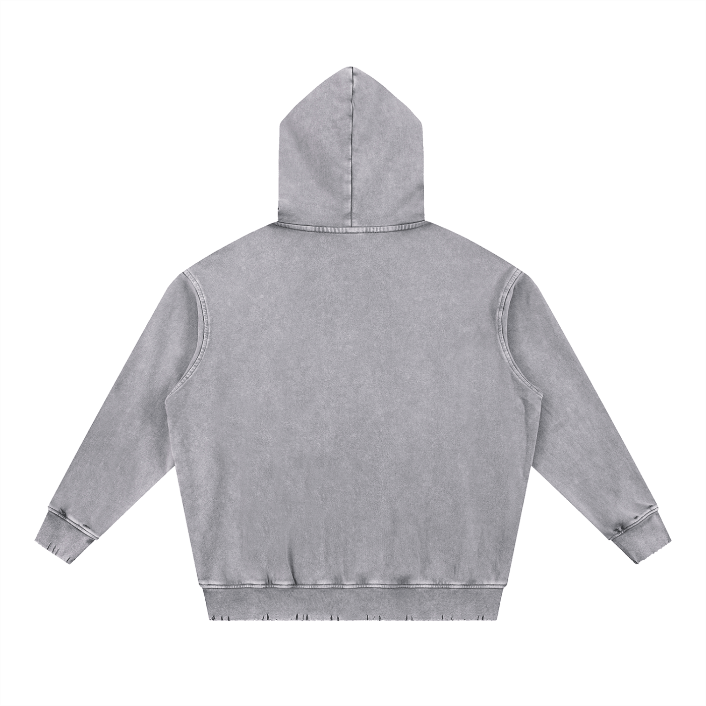 Uniform Snow Wash Hand-Frayed Heavyweight  Hoodie