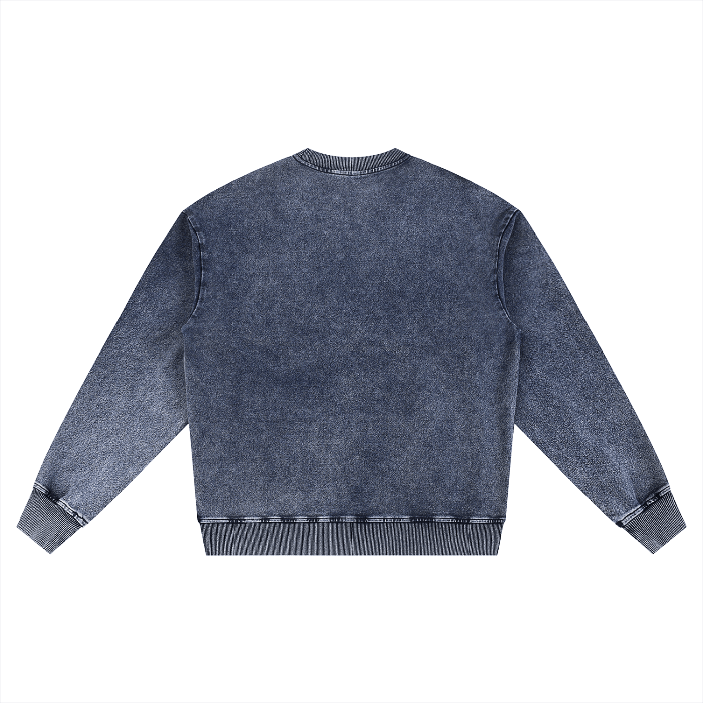Uniform Snow Wash Oversized Crewneck Sweatshirt