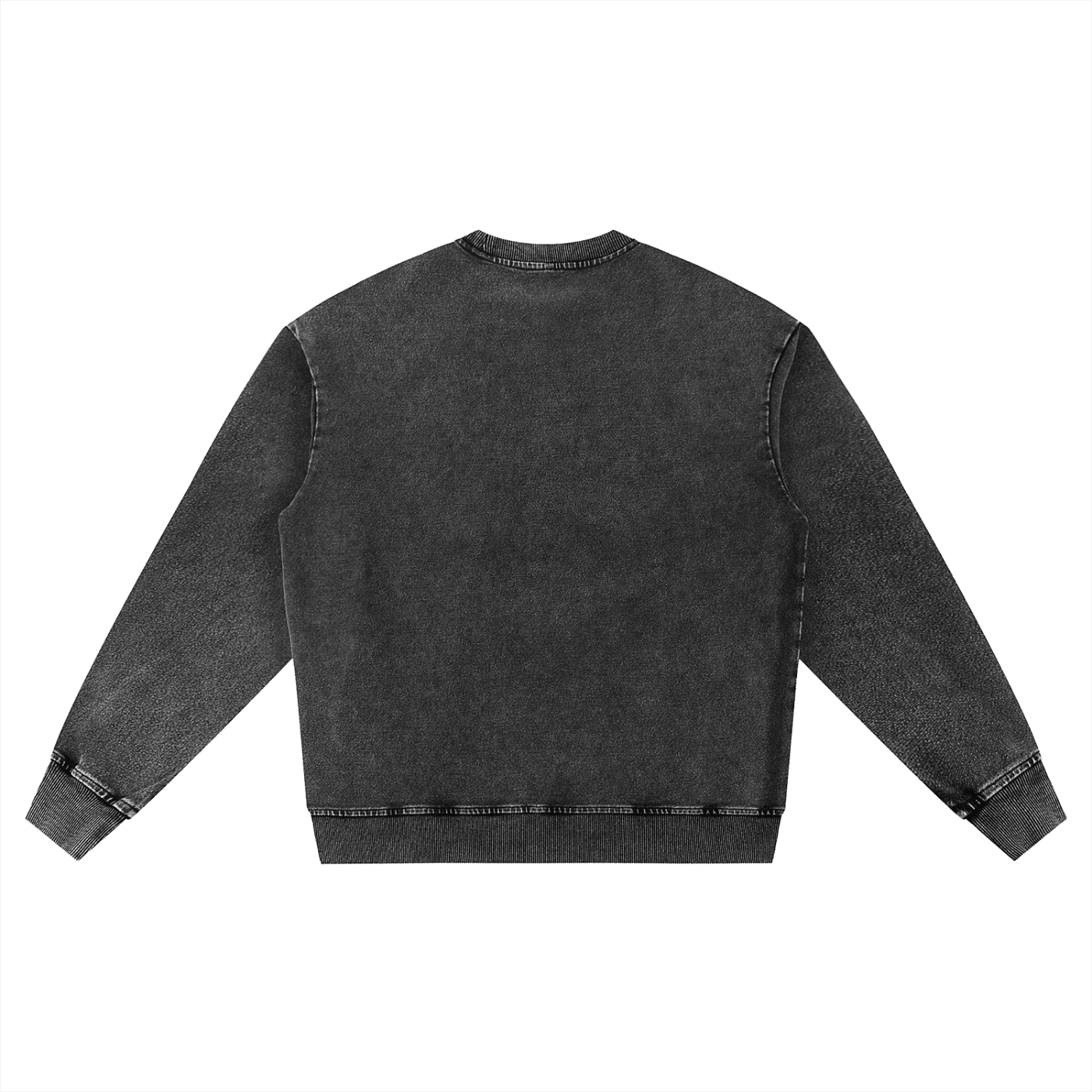 Uniform Snow Wash Oversized Crewneck Sweatshirt