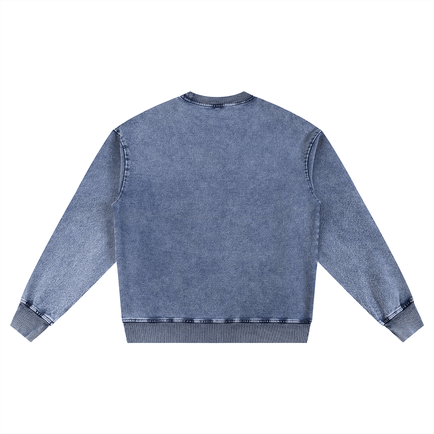 Uniform Snow Wash Oversized Crewneck Sweatshirt