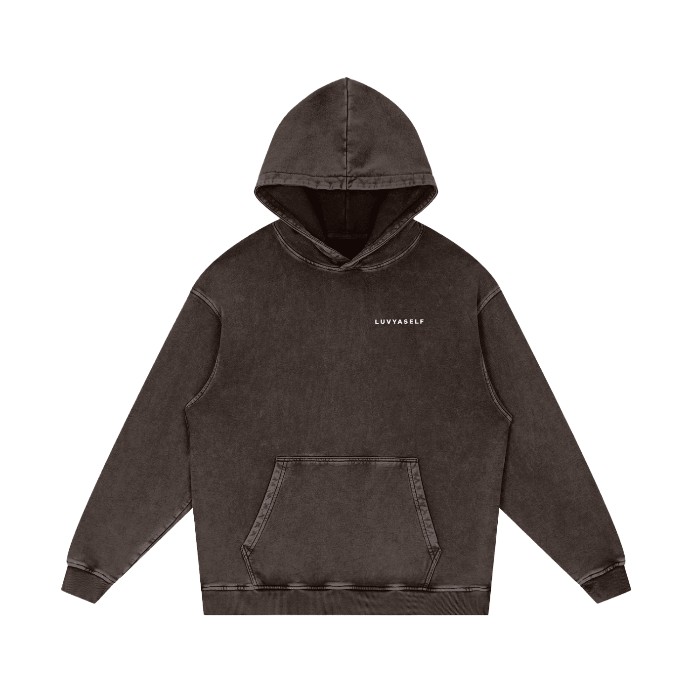 Uniform Snow Washed Loose Cotton Hoodie