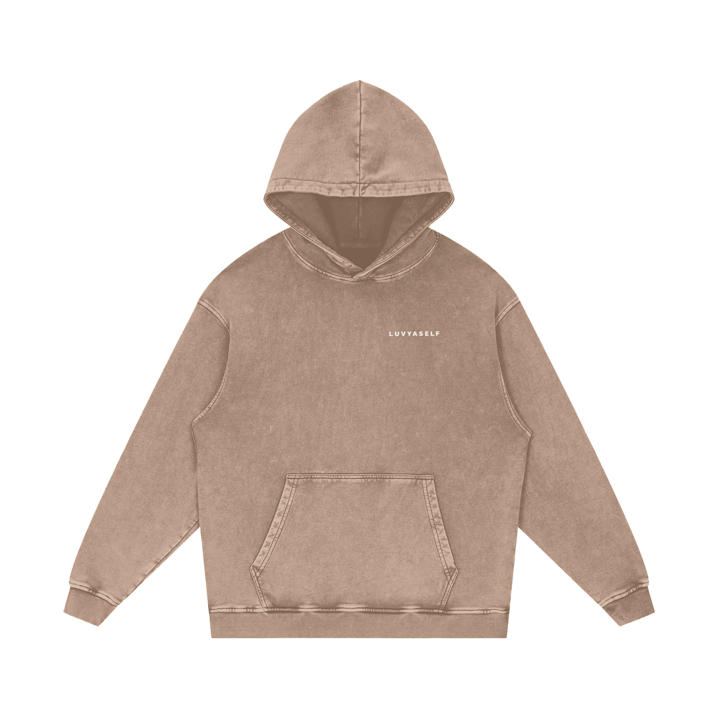 Uniform Snow Washed Loose Cotton Hoodie