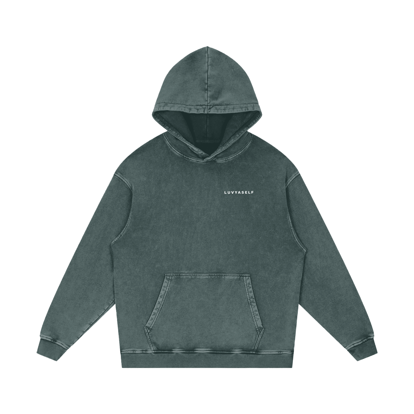 Uniform Snow Washed Loose Cotton Hoodie