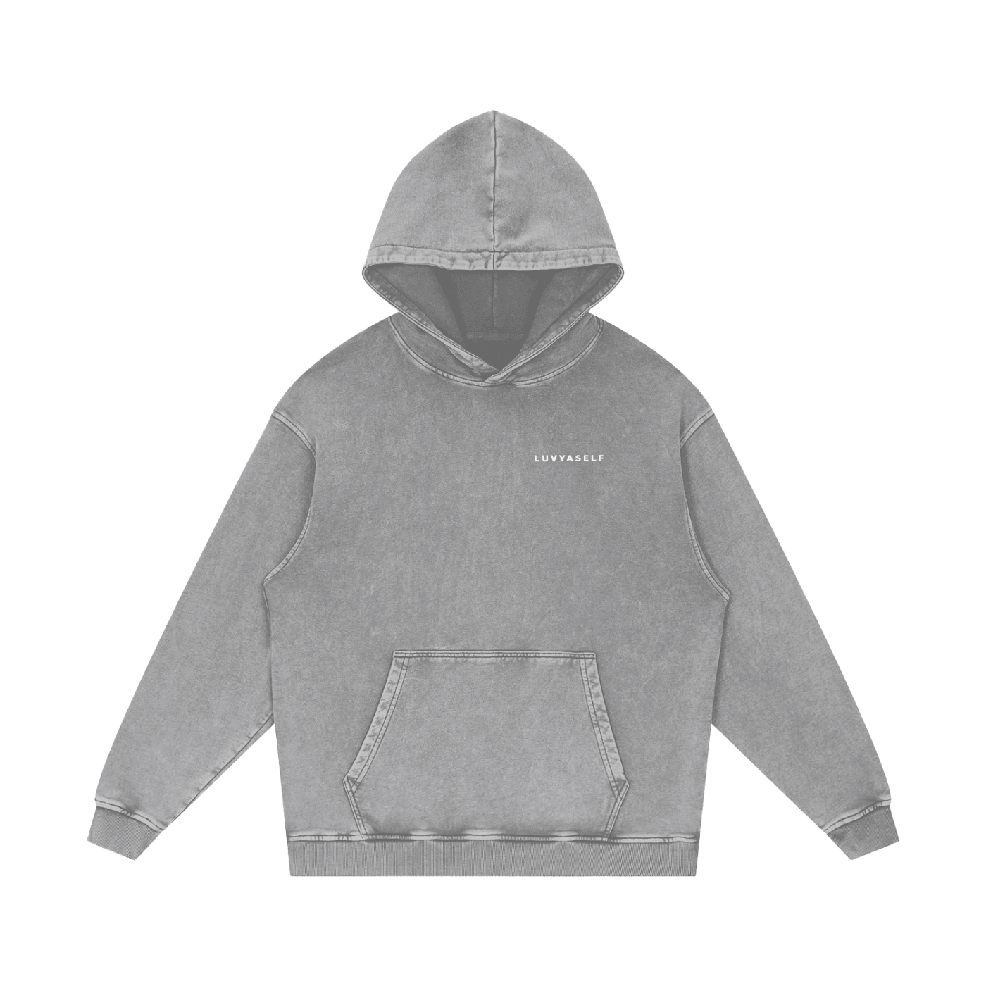 Uniform Snow Washed Loose Cotton Hoodie