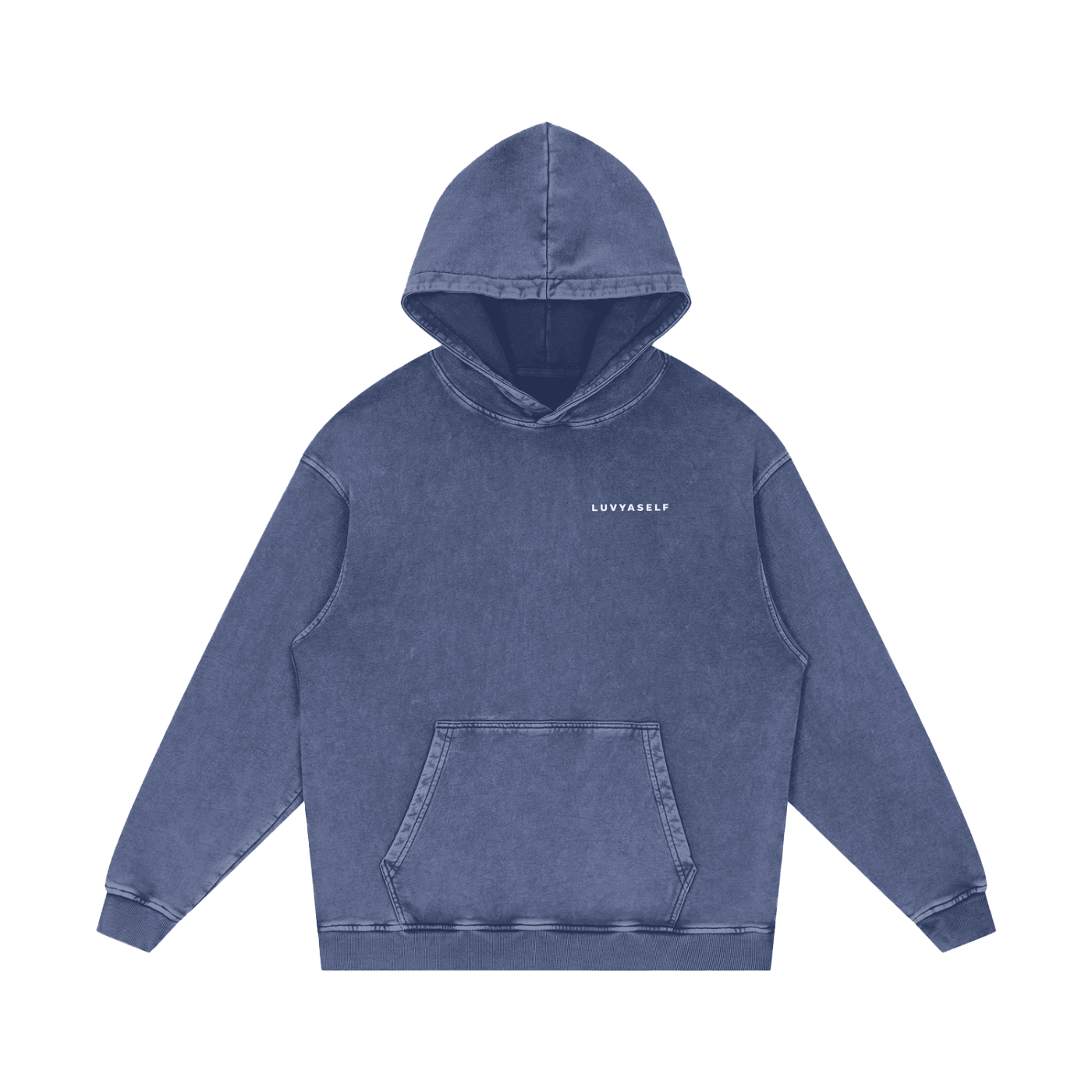 Uniform Snow Washed Loose Cotton Hoodie