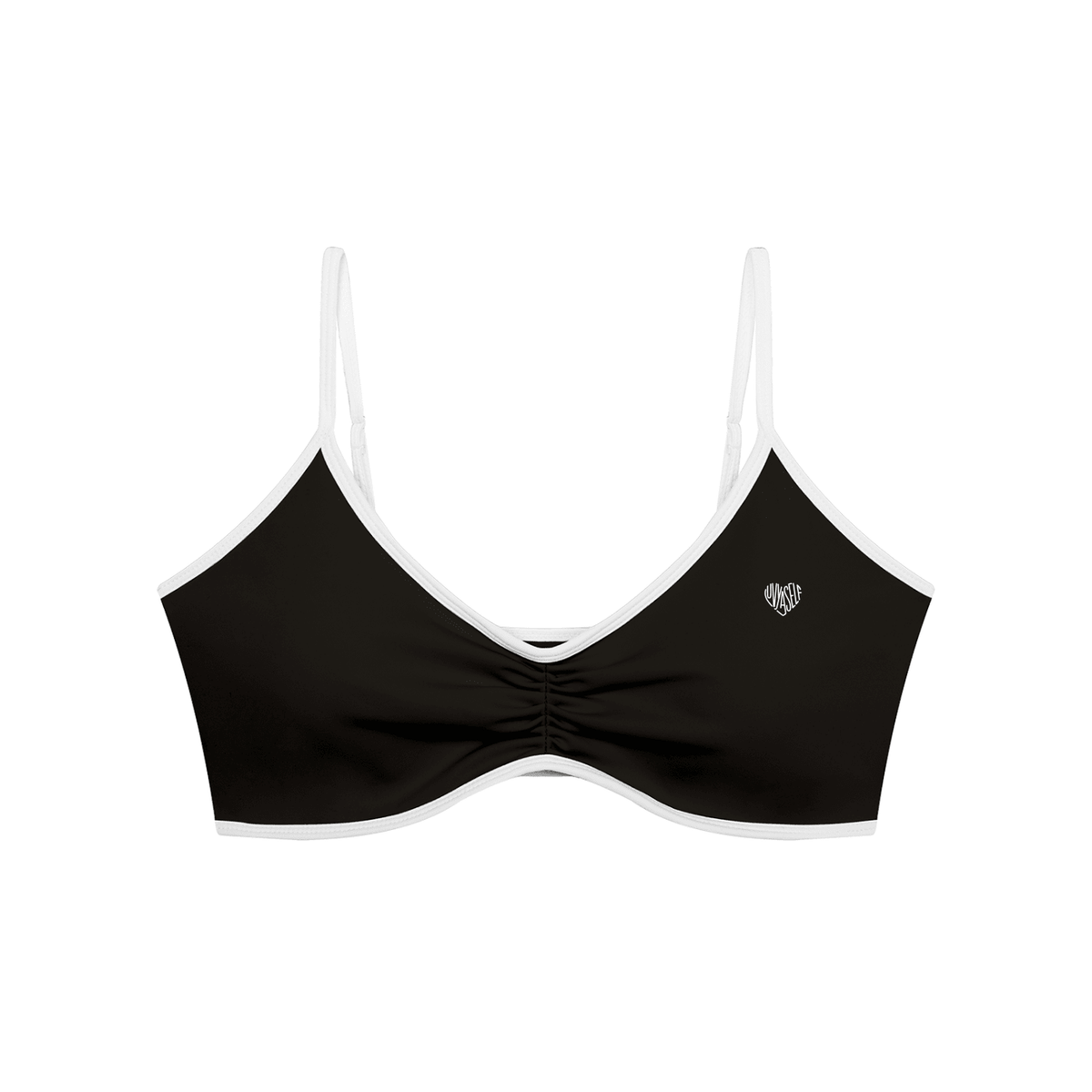 Women's Color Block Ruched V-Neck Sports Bra