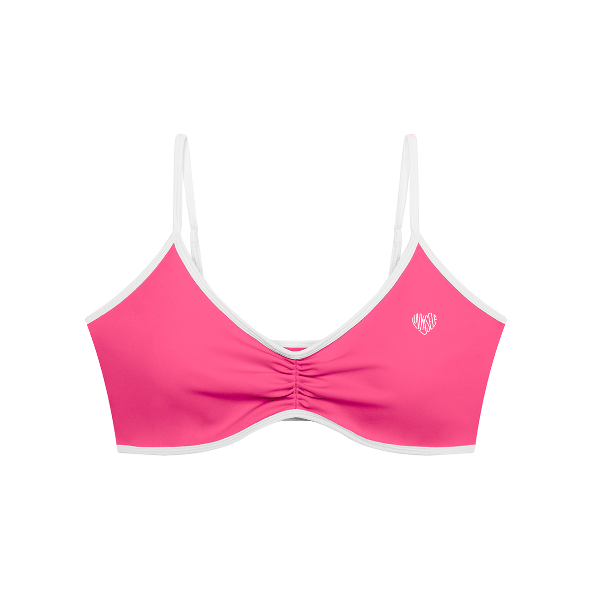 Women's Color Block Ruched V-Neck Sports Bra