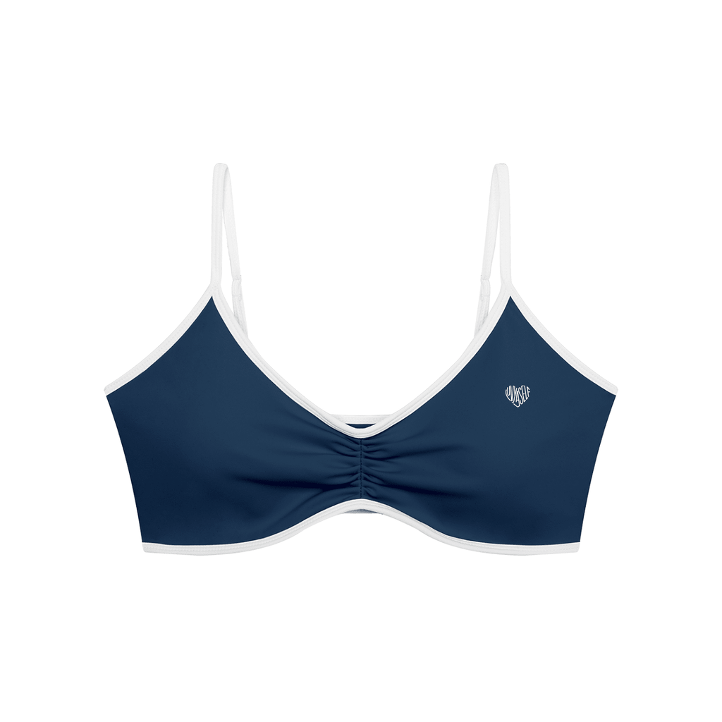 Women's Color Block Ruched V-Neck Sports Bra