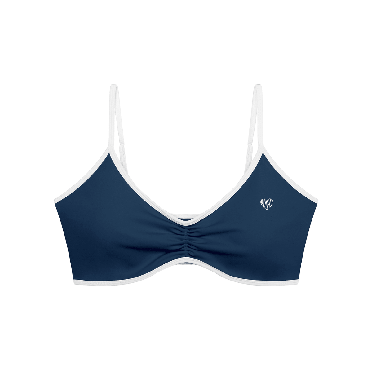 Women's Color Block Ruched V-Neck Sports Bra