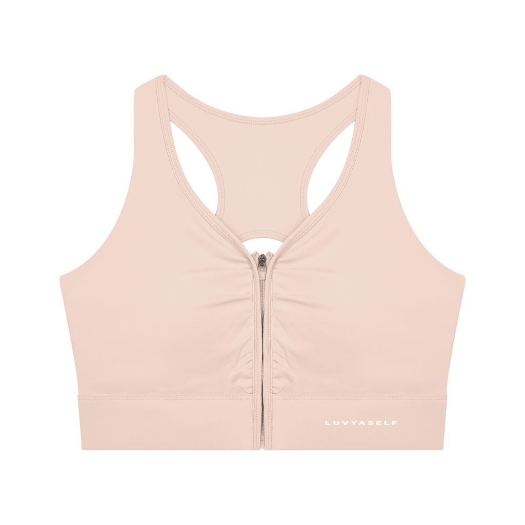 Women’s Cropped Zip Yoga Sports Bra
