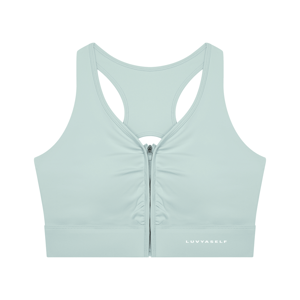 Women’s Cropped Zip Yoga Sports Bra